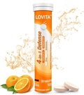 LOVITA 4-in-1 Defense Vitamin C Immune Support Effervescent Tablets 20 Count, VIT D3, Zinc, Selenium, Antioxidant Support, Orange Flavor, Vegan, Gluten-Free, Sugar-Free, Lactose-Free