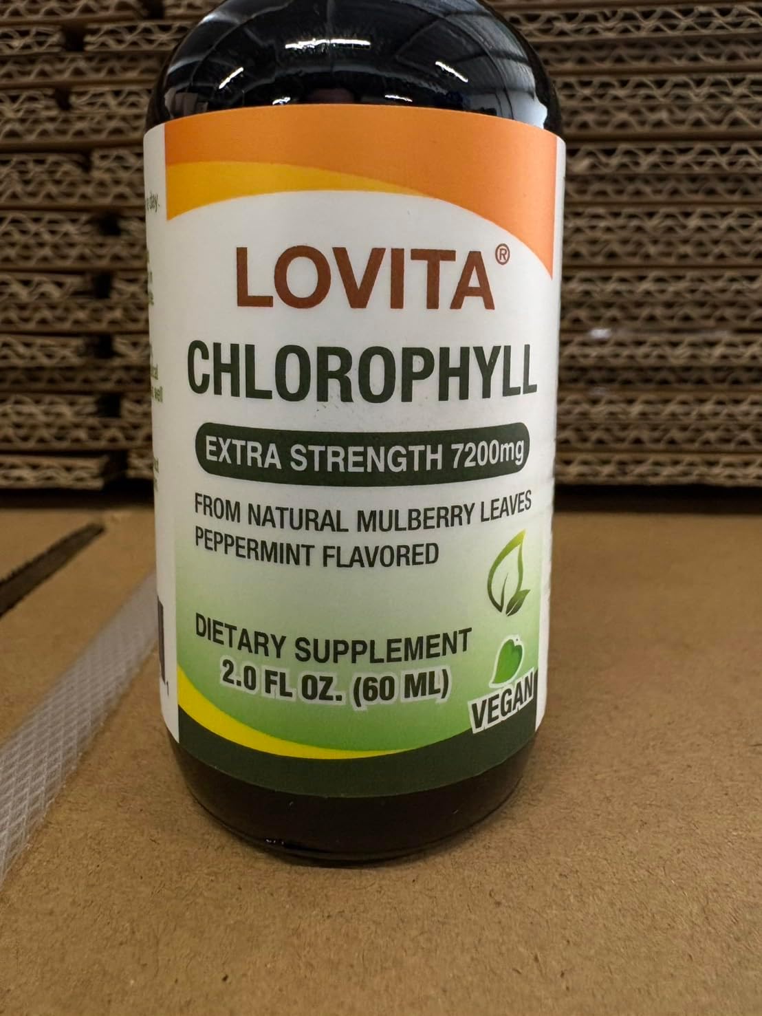 LOVITA Chlorophyll Liquid Drops, High Potency 120 mg/mL, 7,200 mg per Bottle, Natural Energy Booster & Immune Support, Internal Deodorant, Skin Health, Vegan & Non-GMO, Mint Flavor, 60 Servings 2 Oz