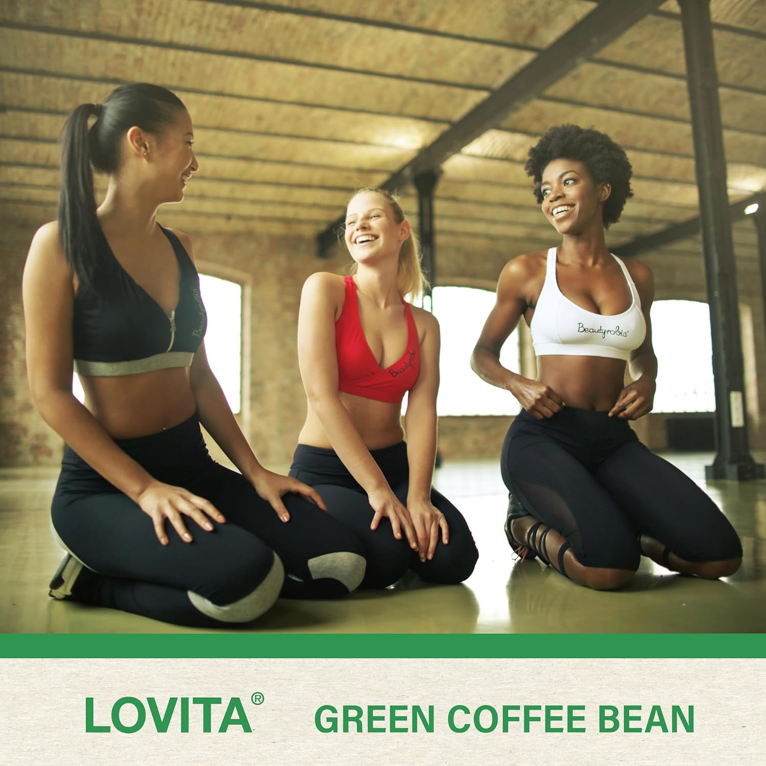 LOVITA Green Coffee Bean Extract, Standardized to 50% Chlorogenic Acids, 4:1 Concentrated for Metabolism, Natural Antioxidant & Size-Reduction Support, Plant-Based, 60 Vegan Capsules