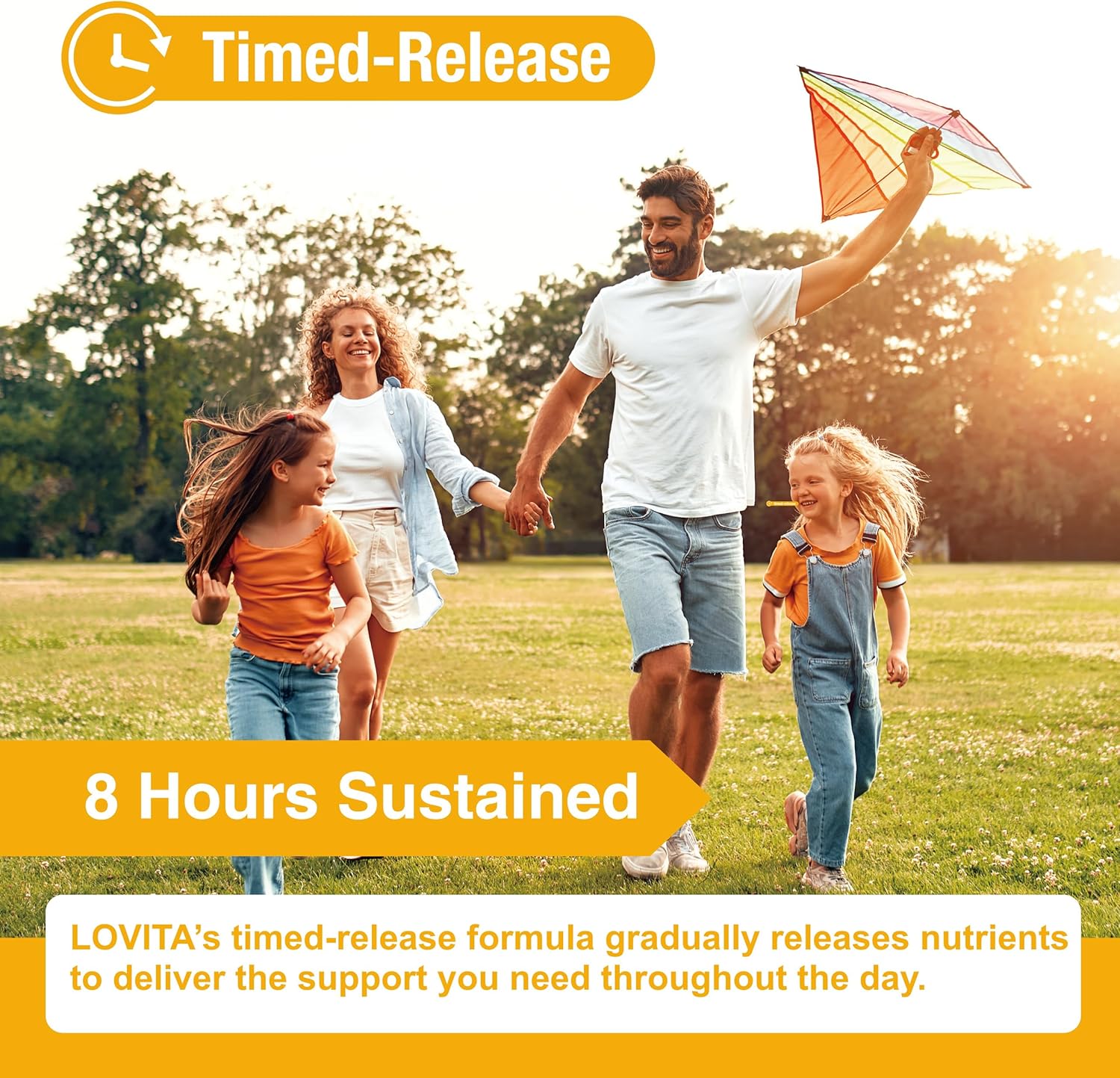 LOVITA Vitamin B2 (Riboflavin) 100mg, Timed Release, 8 Hours Sustained, Support Metabolism & Nerve Health, 130 Vegan Tablet