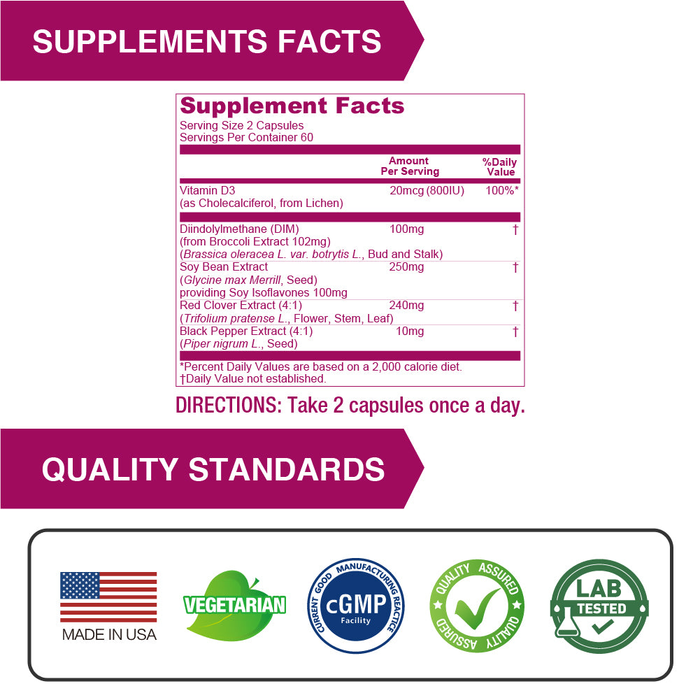 Menopause Supplements 120 Vegetarian Capsules