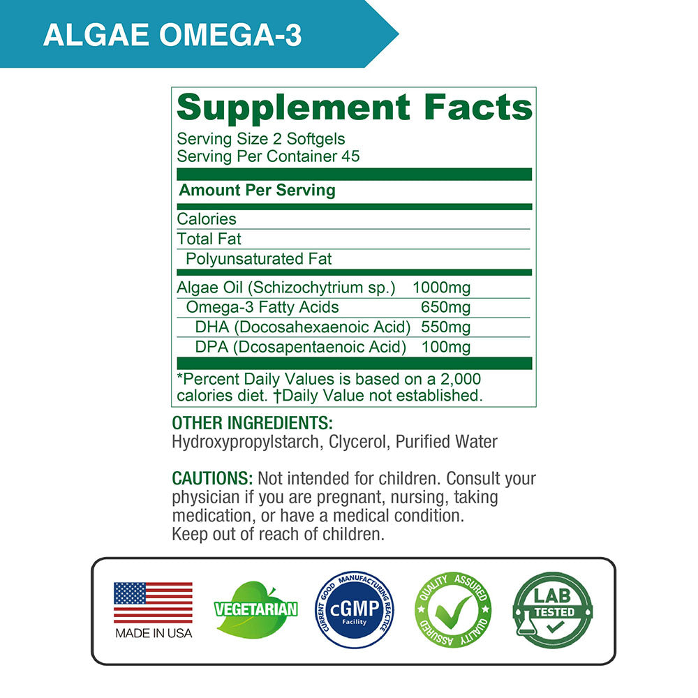 Algae Omega-3 90 Vegan Softgetls