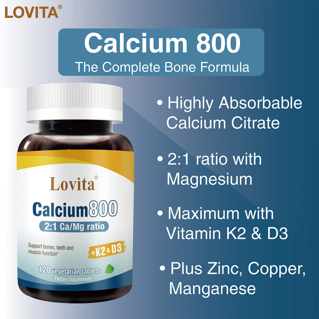 Calcium Citrate 800 mg with Magnesium, Vitamin D3 & K2